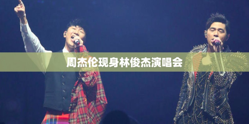 周杰伦现身林俊杰演唱会