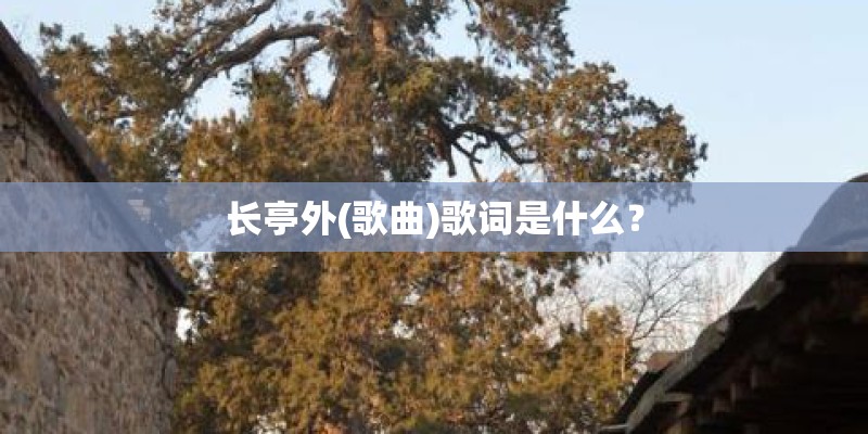 长亭外(歌曲)歌词是什么？