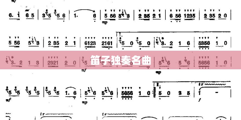 笛子独奏名曲