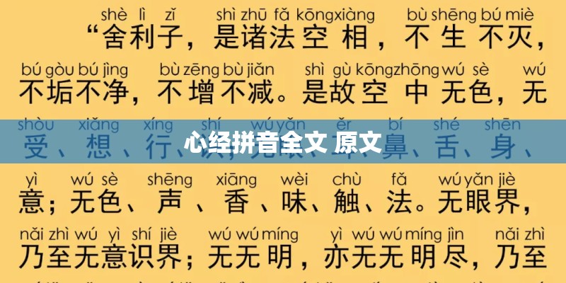 心经拼音全文 原文